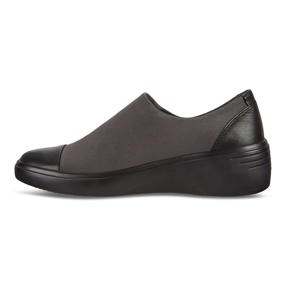 Slip On Mujer - ECCO Soft 7 Wedge - Negros - IPV397846